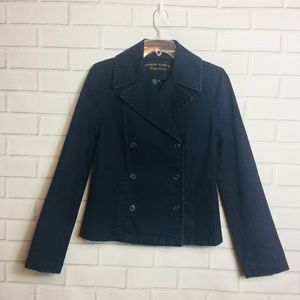 RALPH LAUREN DENIM DBL BREAST PEA COAT | Blue | MD